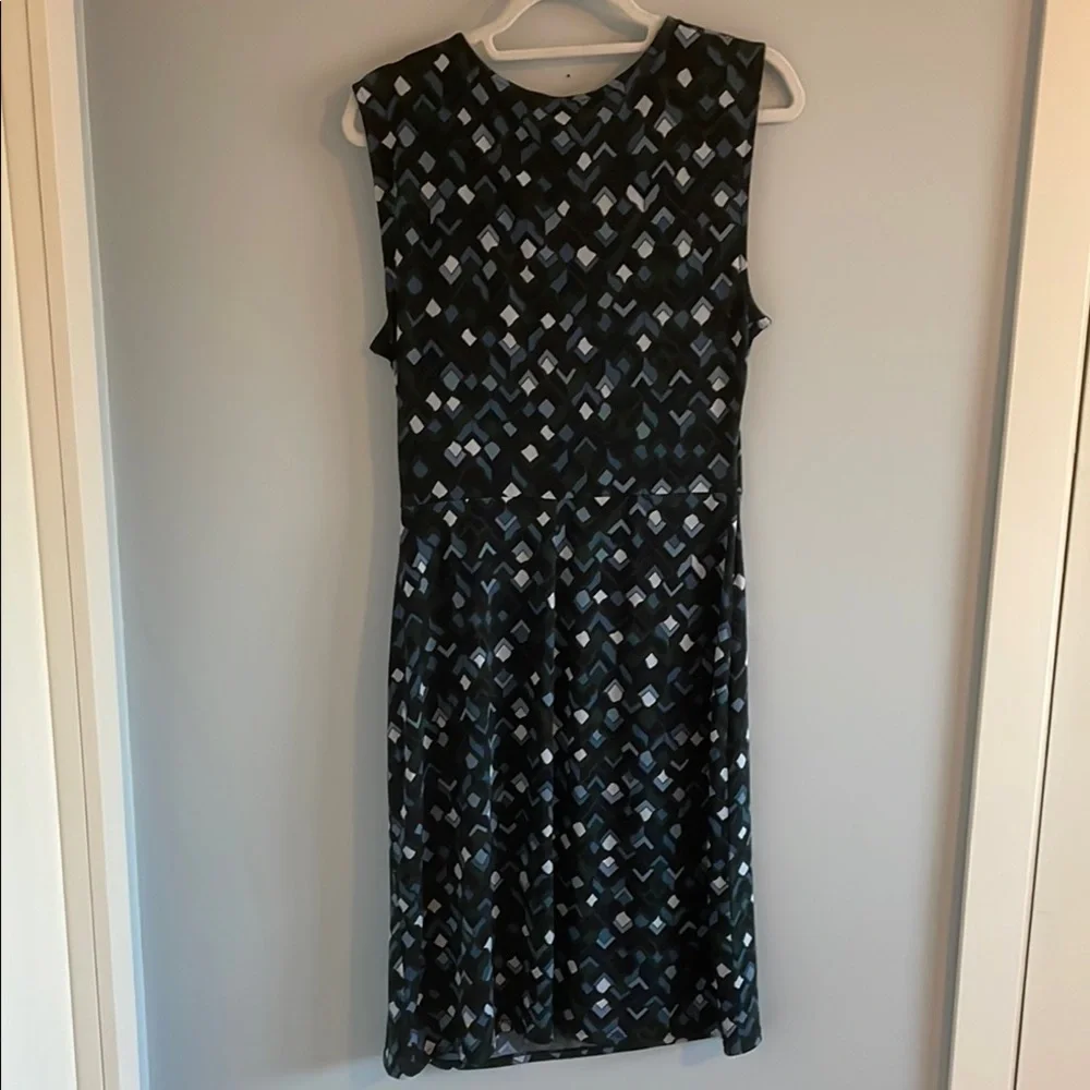 🇨🇦 Joe Fresh Geometric Patterned Black Sleeveless Dress, women's size M - Picture 7 of 15